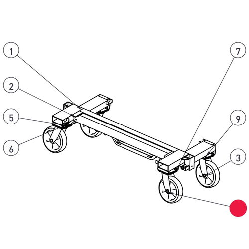 Cart Part - Swivel Wheel 8" with Lock Brake - Suit CD136