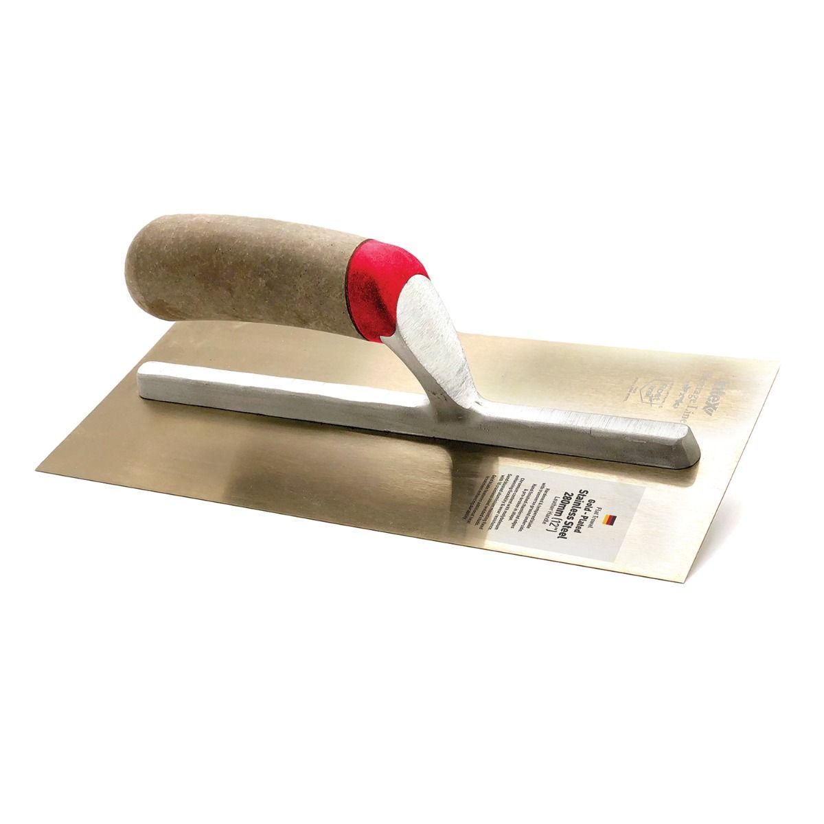 PlasterX® Heritage Golden Stainless Trowel with Leather Handle x 280mm (12in)